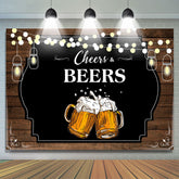 Lofaris Glitter Bokeh Cheers And Beers Housewarming Backdrop